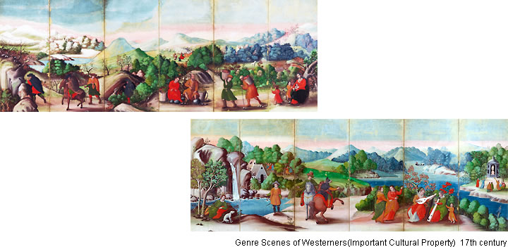 Genre Scenes of Westerners(Important Cultural Property) 17th century