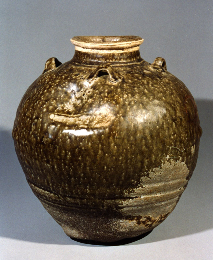 古錫　明治42年茶壺サツマ福永作　14センチ 唐物茶壺 銘「忘草」 | 福岡市美術館