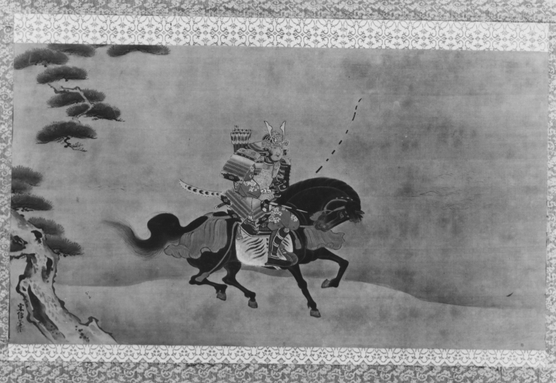 鍔　騎馬武者図 e国宝 - 騎馬武者像