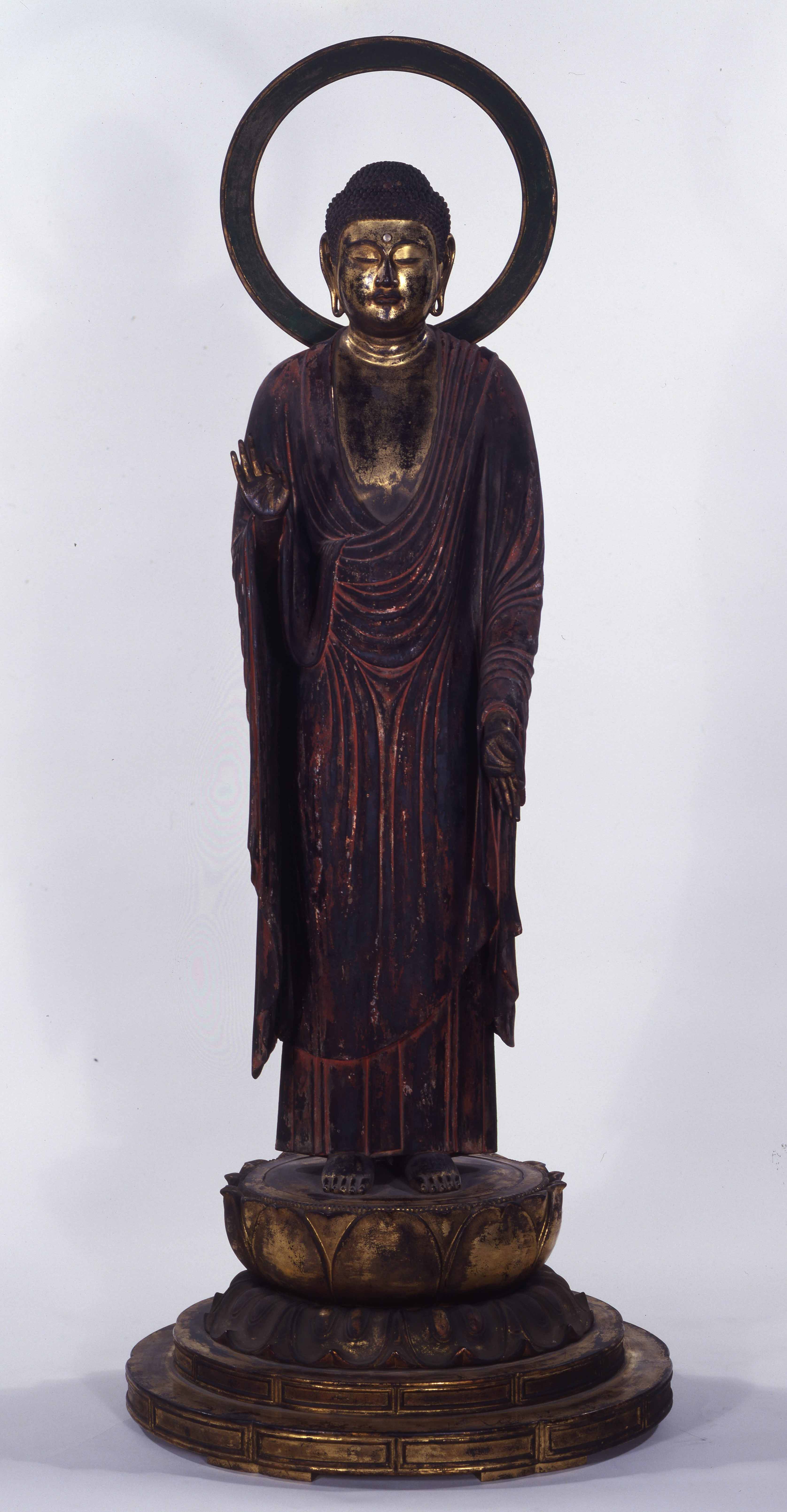 ♥値下げ！阿弥陀如来　陶製　仏像　１９２ｍｍ　阿弥陀様　骨董　古玩 阿弥陀如来立像(重要文化財) | 福岡市美術館