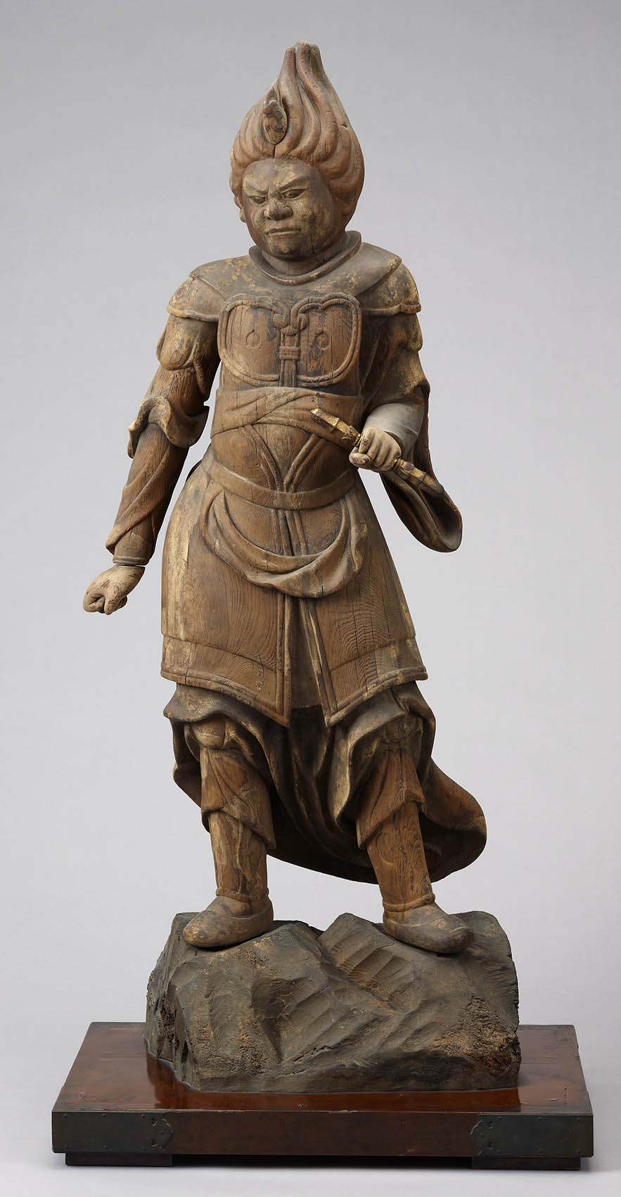 【古作十二神将 酉神 木彫 約38㎝ 江戸中期頃】仏像民間信仰歴史資料仏教美術 十二神将立像 迷企羅大将・酉神(重要文化財) | 福岡市美術館