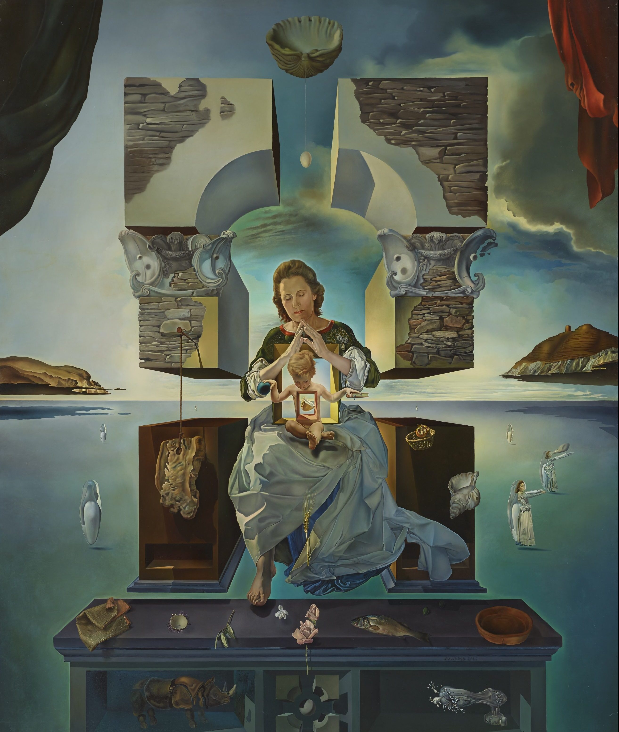 h*u様 細迫 諭「大地と海と果実」 額装 絵画 アート 現代