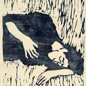 藤森静雄が初めて手掛けた木版画作品(《五月》1914年3月24日 木版、紙)