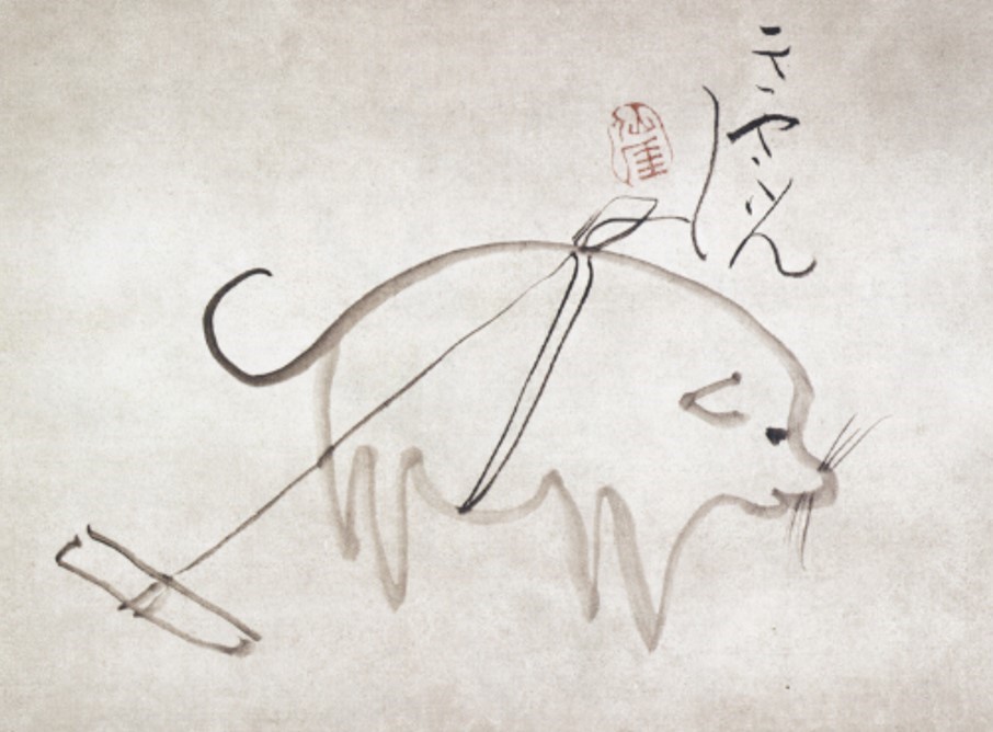 仙厓義梵《犬図》江戸時代  19世紀